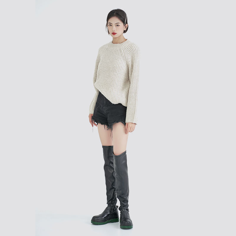 Autumn Casual round neck loose knitted pullover sweater