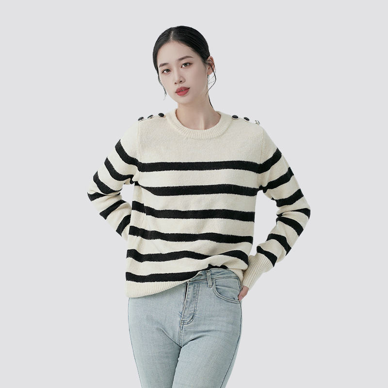 striped pullover sweater