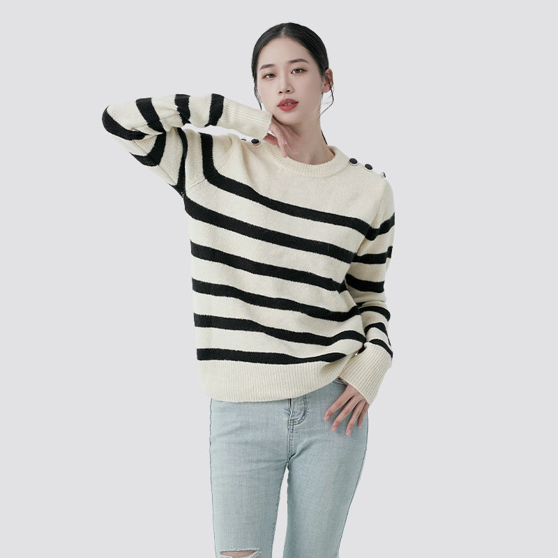 striped pullover sweater