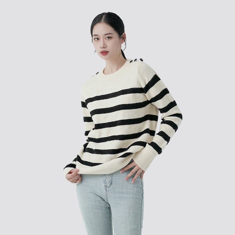 striped pullover sweater