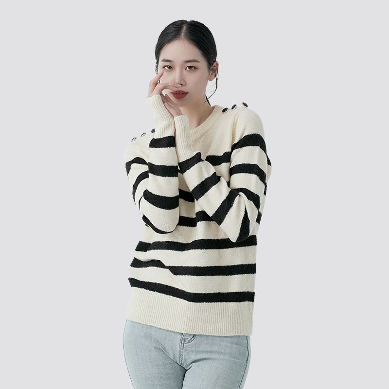 striped pullover sweater