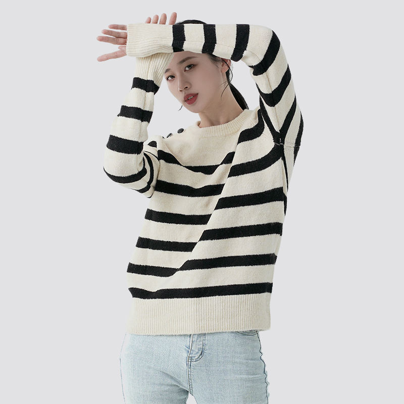 striped pullover sweater