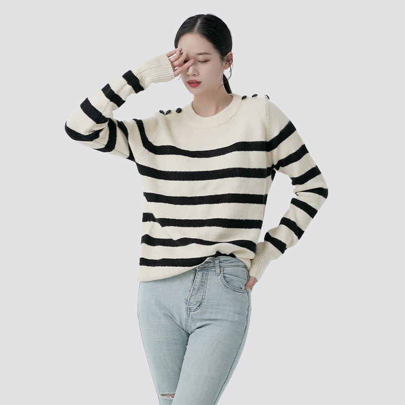 striped pullover sweater