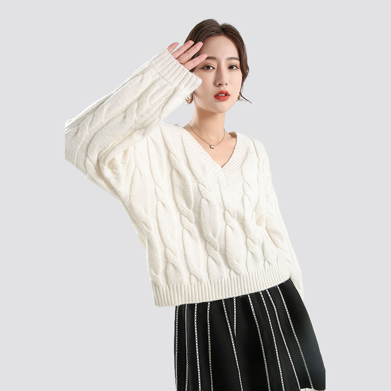 Twist V-neck sweater