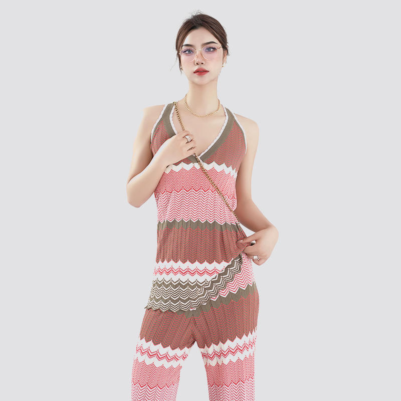 Summer Knitted Sleeveless V Neck Maxi Sweater Dress