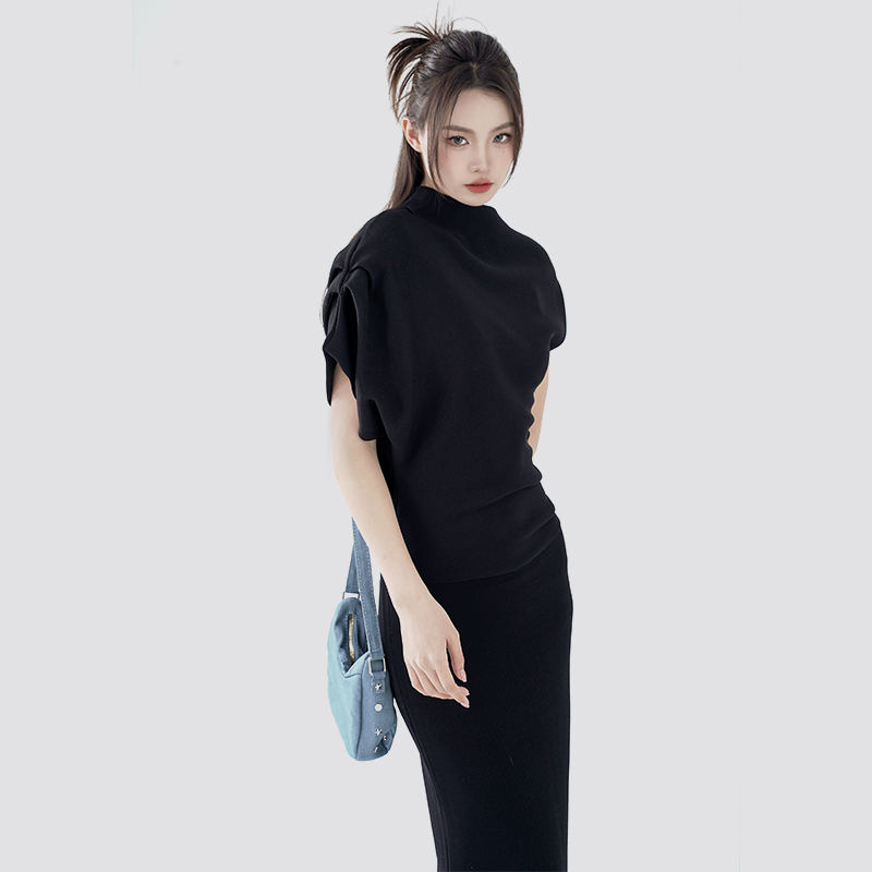 Stylish Asymmetrical Knit Long Dress