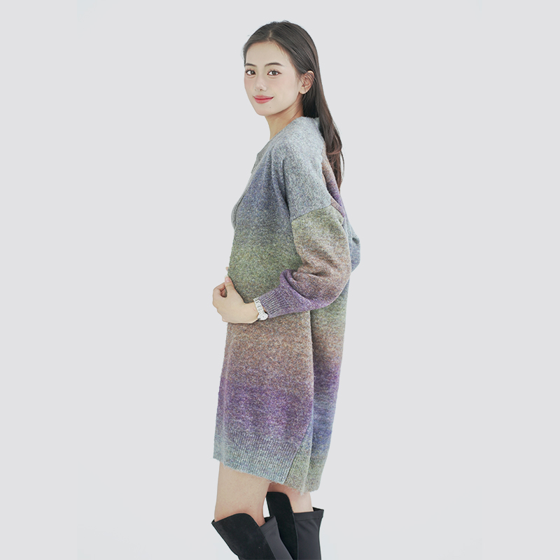 gradient loose cardigan