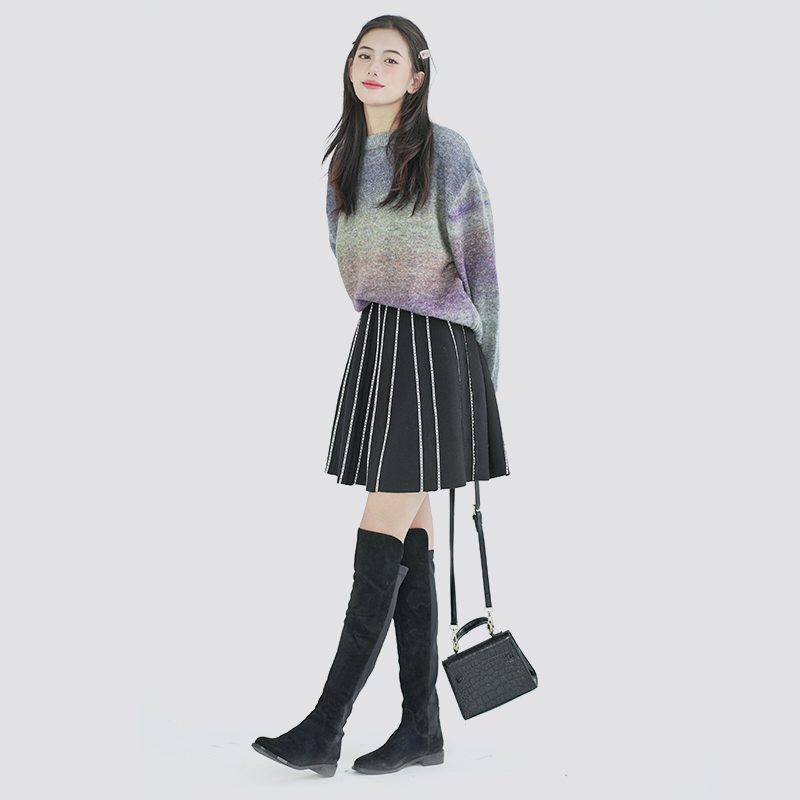 gradient purple Multicolor fashion sweater