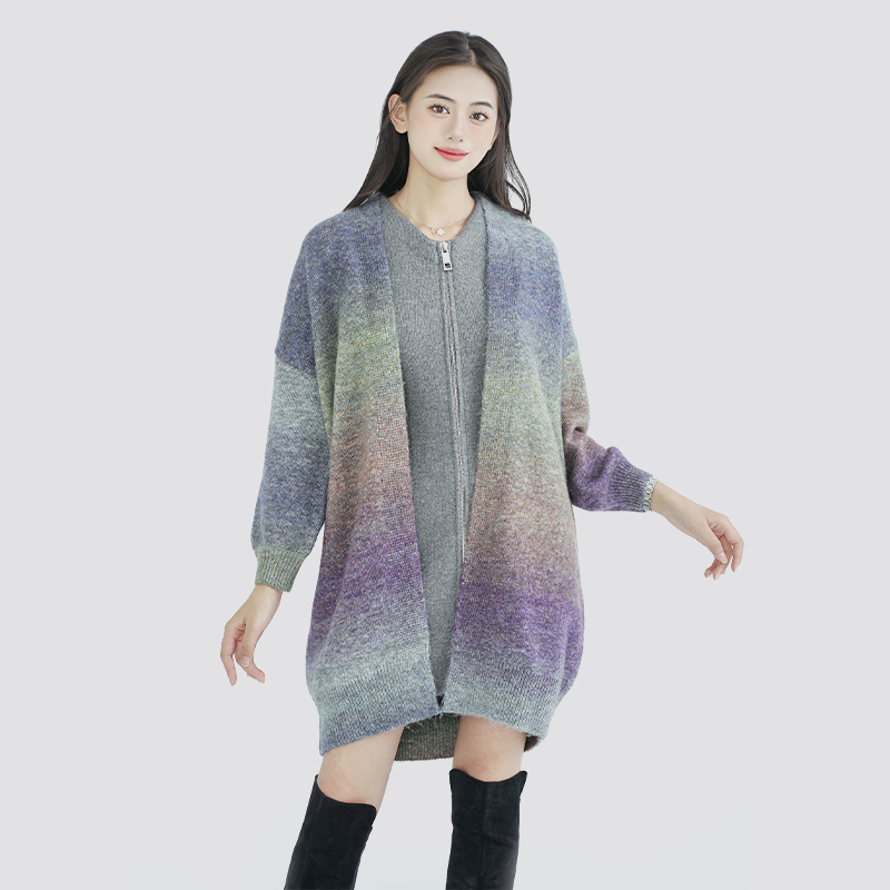 gradient loose cardigan