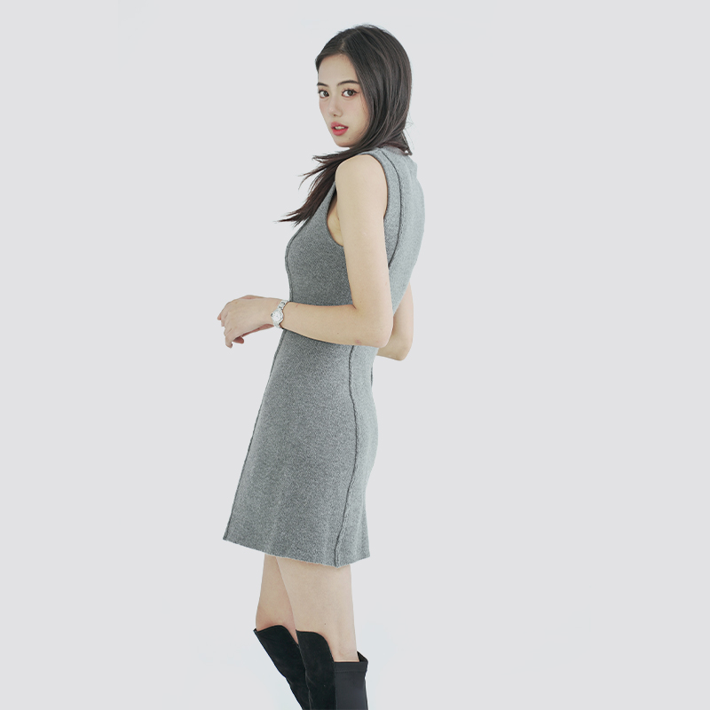 slim fit zipper knit dress Spring/summer fashion knitwear