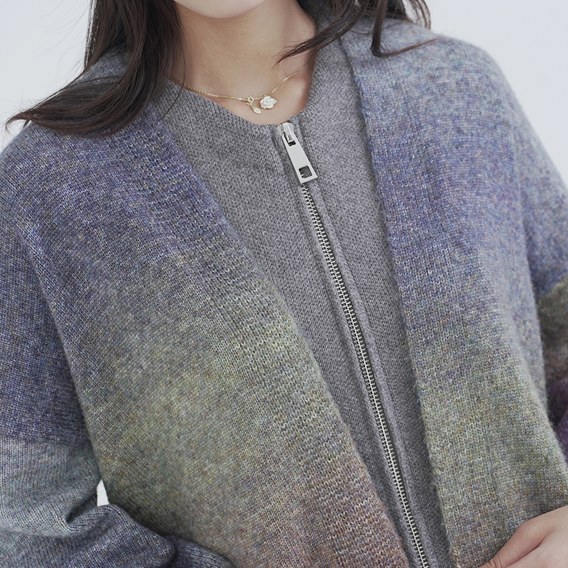 gradient loose cardigan