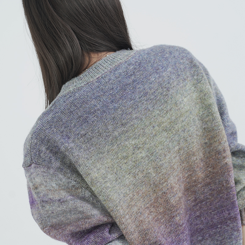 gradient purple Multicolor fashion sweater