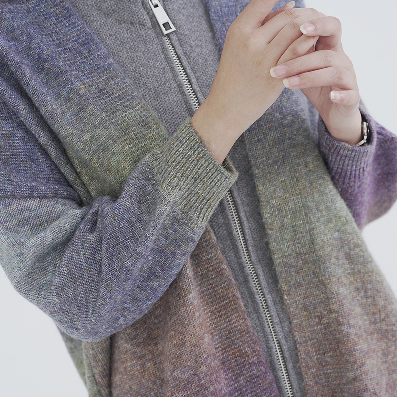 gradient loose cardigan