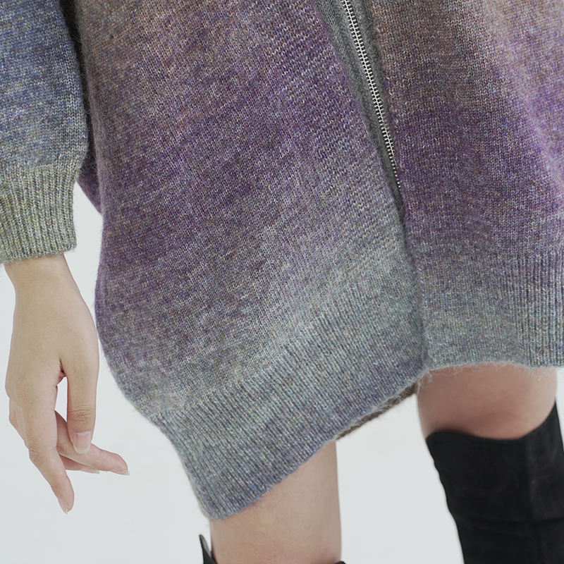 gradient loose cardigan