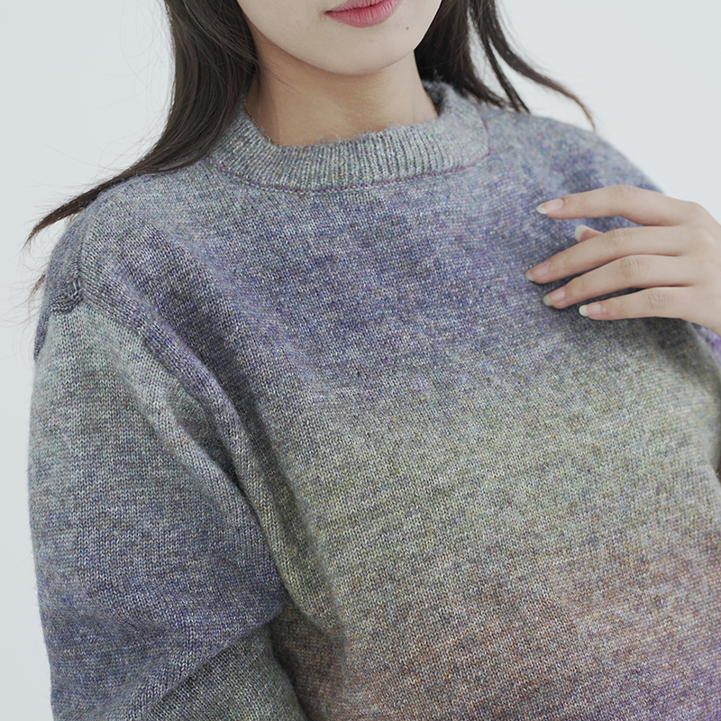 gradient purple Multicolor fashion sweater