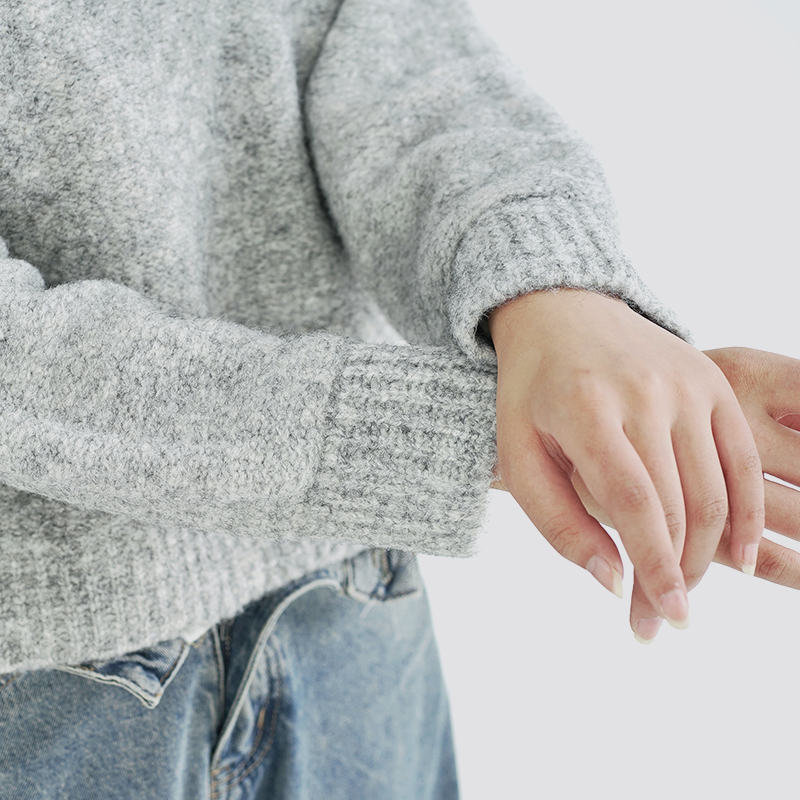 short turtleneck Fluffy fashion sweater