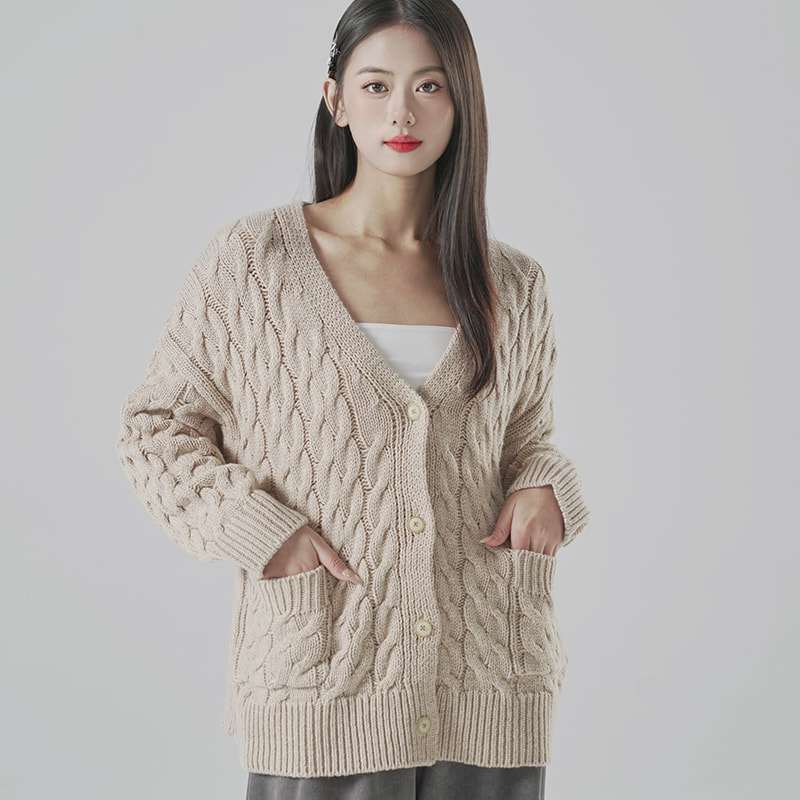 Twist loose cardigan