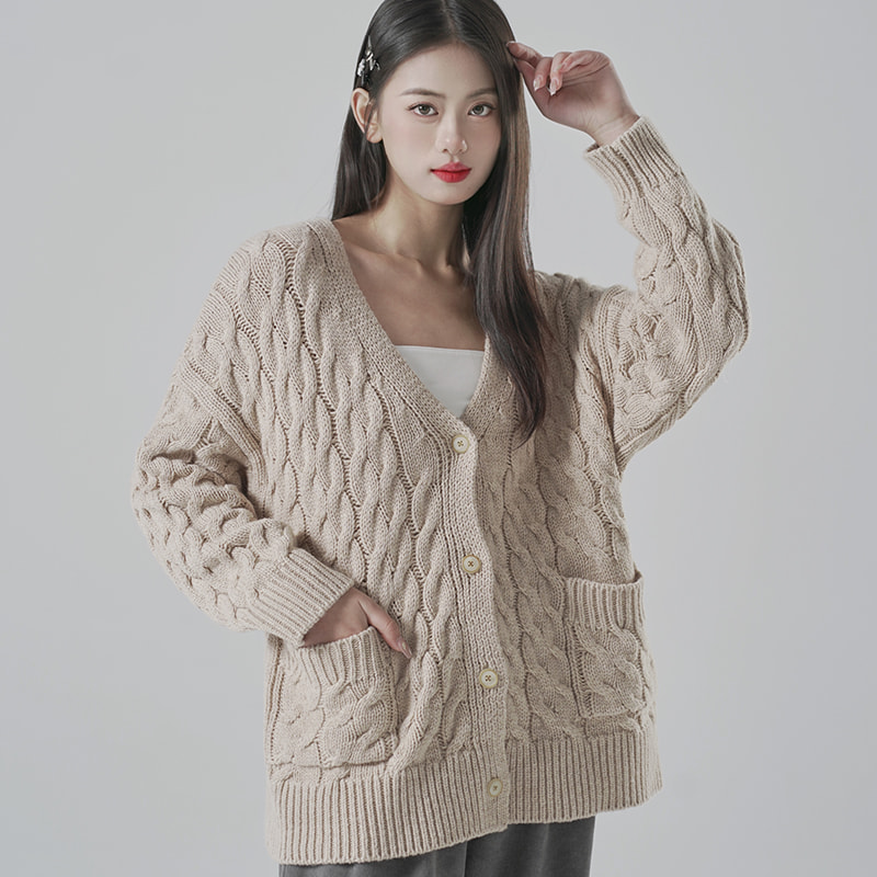 Twist loose cardigan