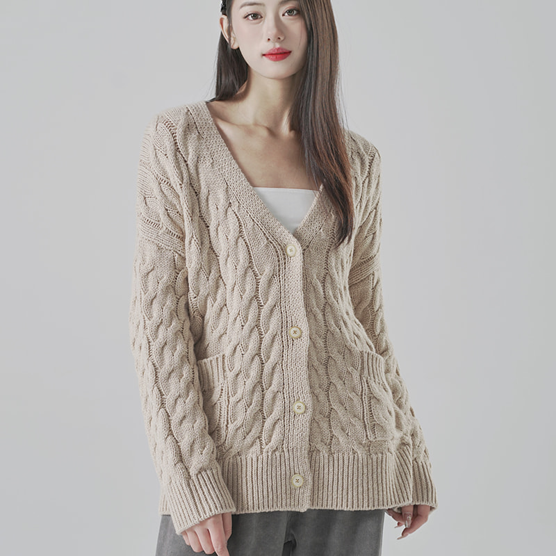 Twist loose cardigan