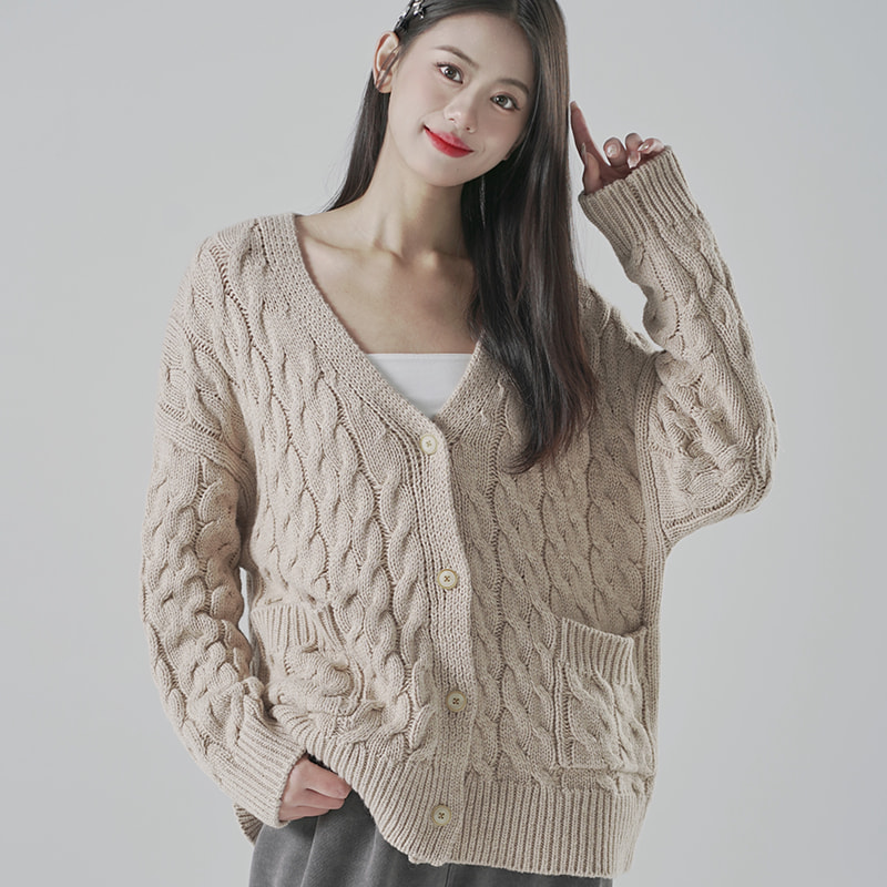 Twist loose cardigan