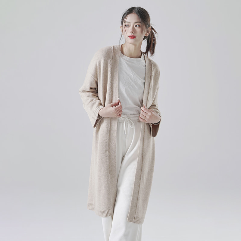 Long loose cardigan