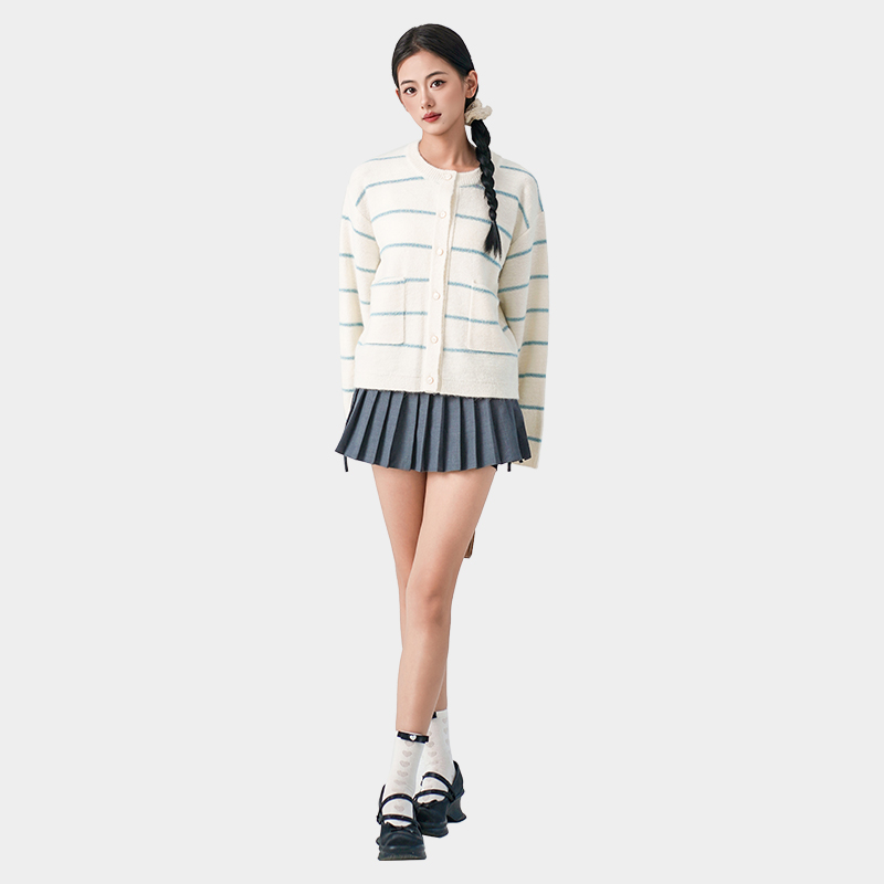 Small fragrant breeze striped shirt