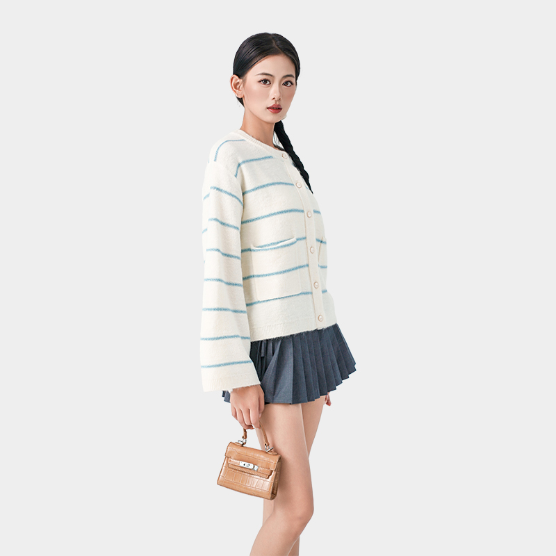 Small fragrant breeze striped shirt