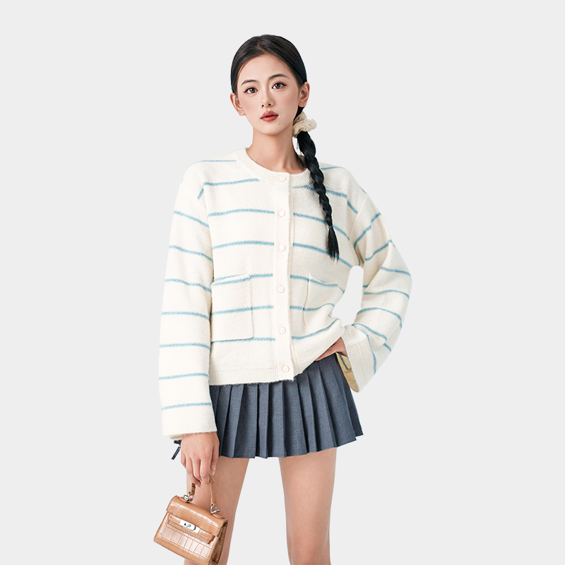 Small fragrant breeze striped shirt