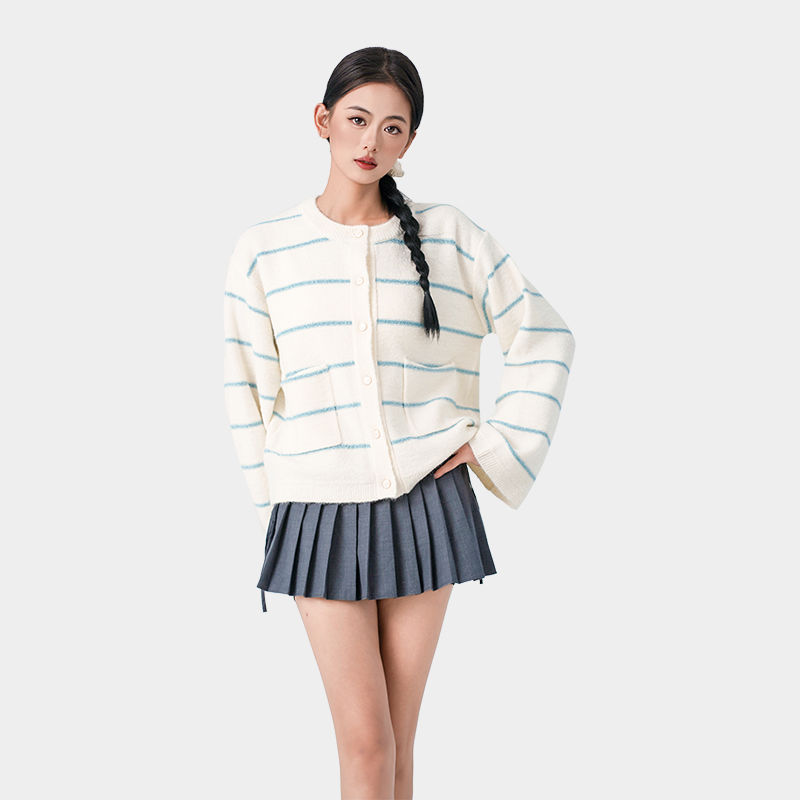 Small fragrant breeze striped shirt