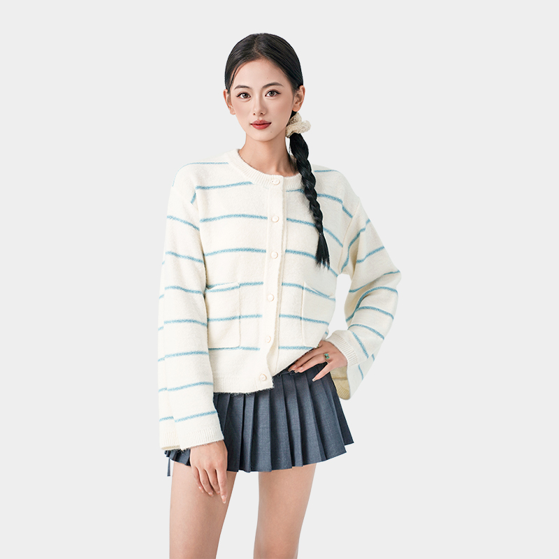 Small fragrant breeze striped shirt