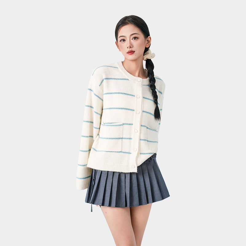 Small fragrant breeze striped shirt